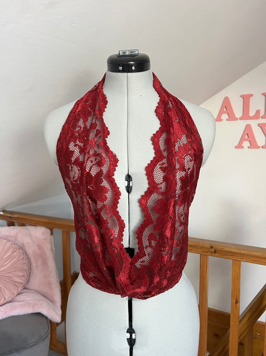 COWL TOP | SCALLOPED WINE
