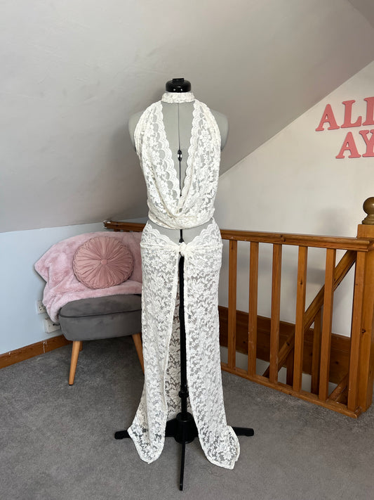 MACEY THREE-PIECE | SCALLOPED VANILLA